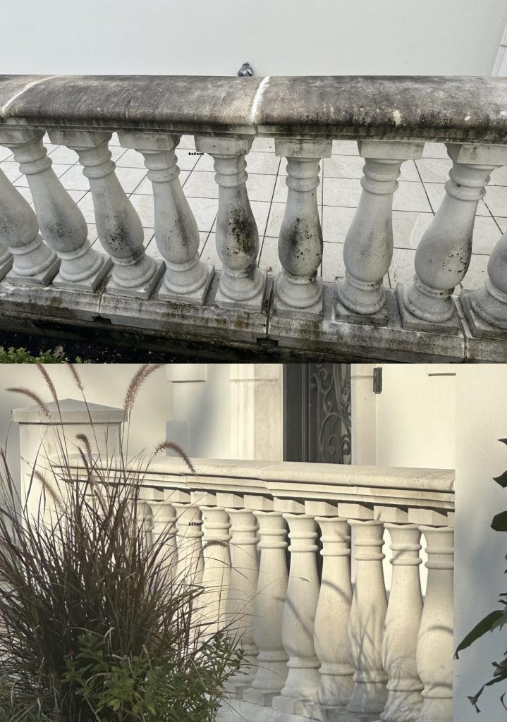 PressurePerfect Pros before and after pressure washing Friendswood, TX